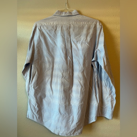Ralph Lauren button down, long sleeve, Blue and white striped. Classic fit - Picture 2 of 4